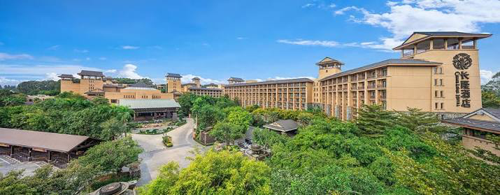 廣州番禺長隆酒店豪華外觀，從香港乘跨境直通巴士前往廣州長隆度假區的五星級住宿首選，毗鄰長隆歡樂世界及野生動物世界。